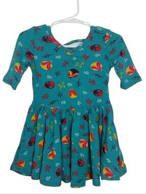 Dot Dot Smile Girls Dress Size 12 To 24 Lucky Ladybug Ballerina Blue Twirl Spin